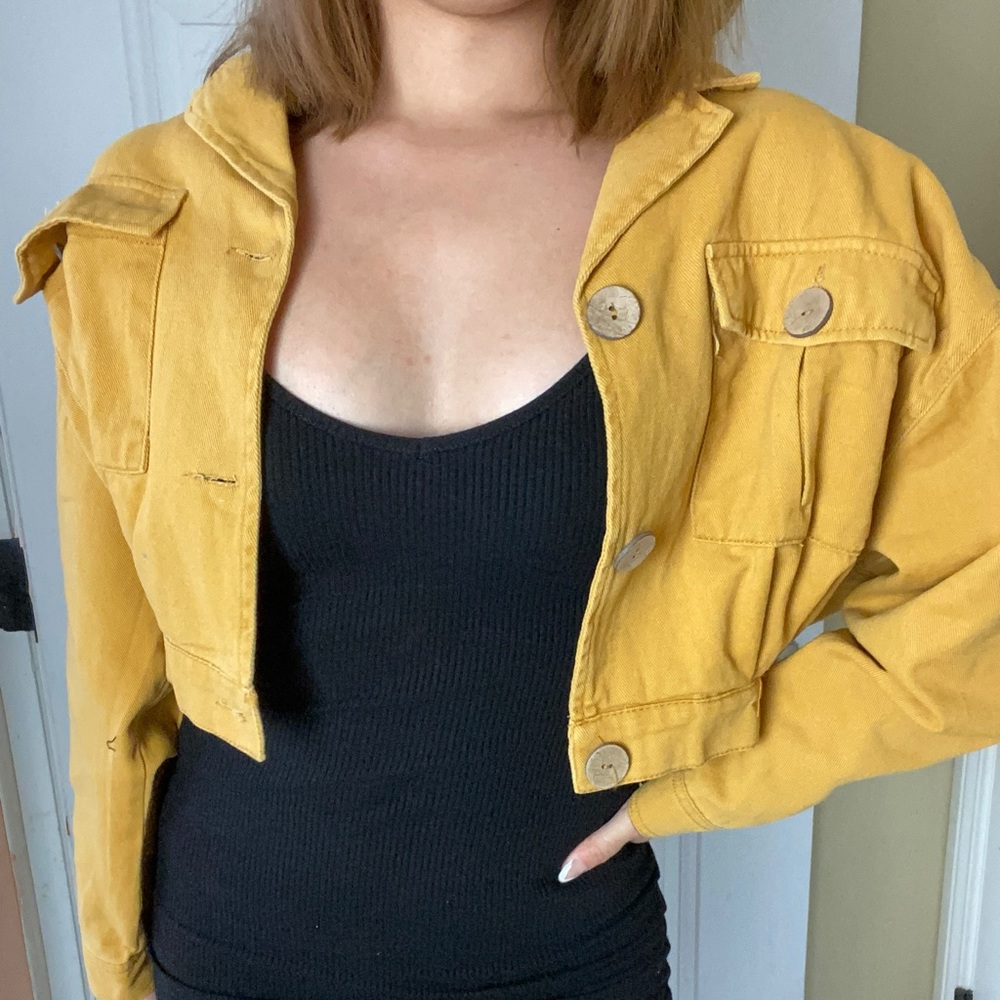 Mustard Cropped Jacket